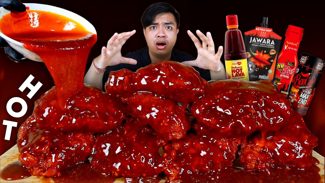 PERUT PANAS 🥵 MUKBANG AYAM RICHEESE LEVEL 5 SIRAM SEMUA SAUS PEDAS SEKALIGUS