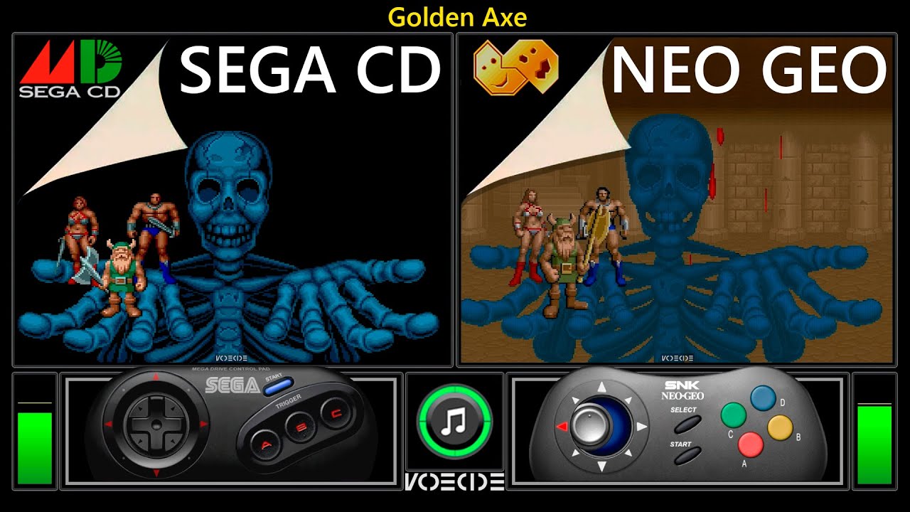 Golden Axe (Sega CD vs Neo Geo CD) Real Hardware Comparison