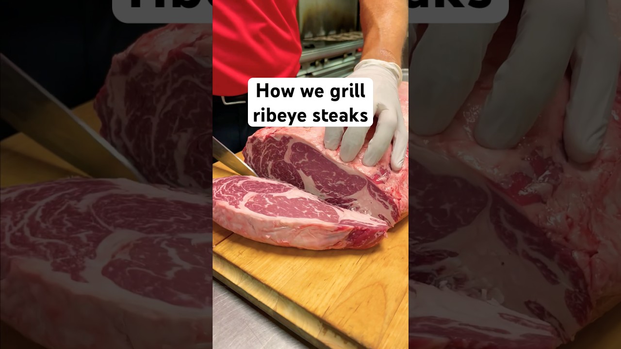 Teaching you our method for the perfect prime ribeye steak #bbq #meat #steak #grilling #beef #chef