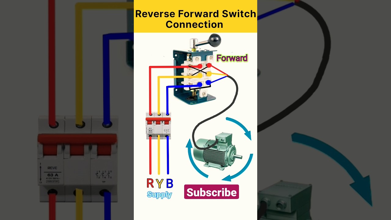 Reverse Forward Switch Connection | iti | reverse forward #shorts #shortsvideo #viral #trending