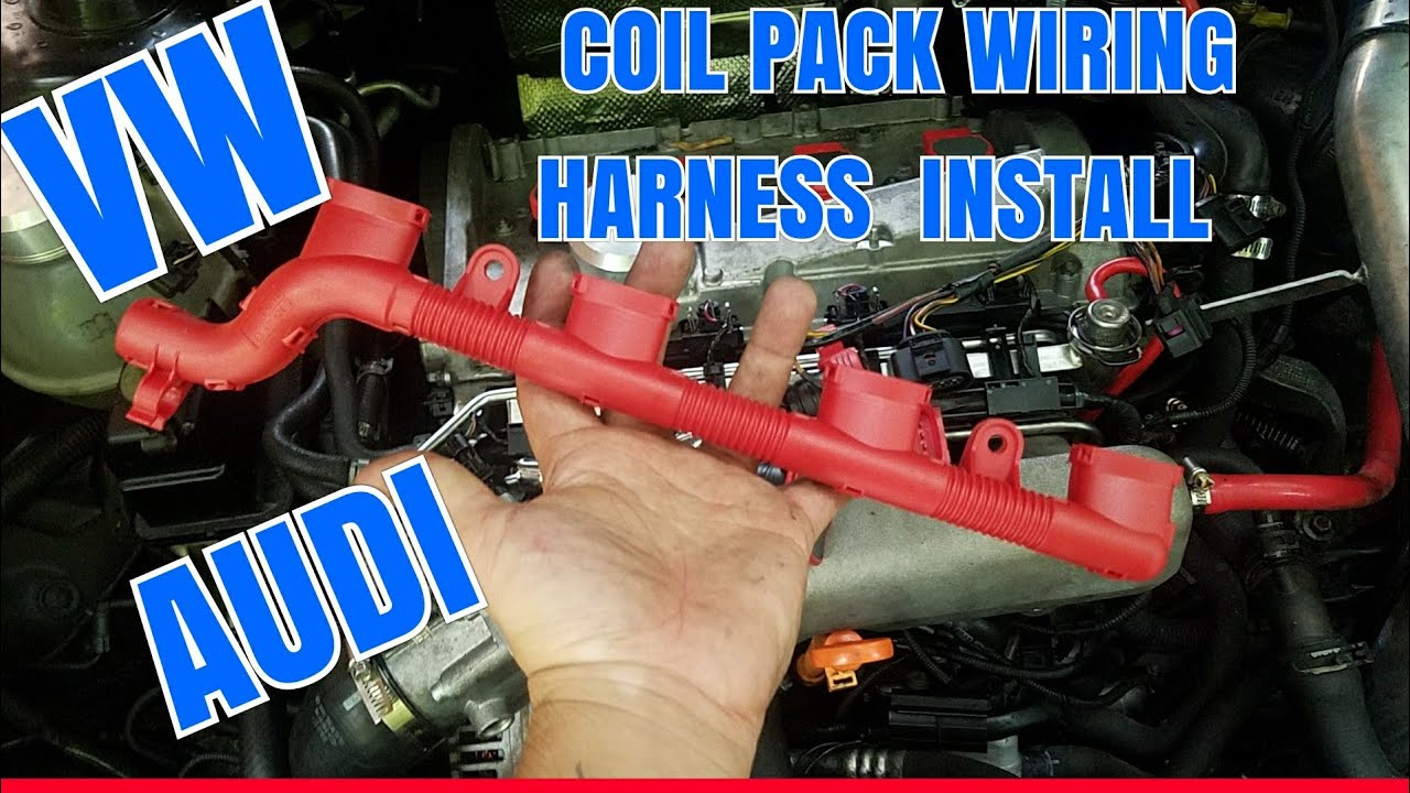 Vw, audi coil pack wiring harness cover install mk4 jetta gti 1.8t