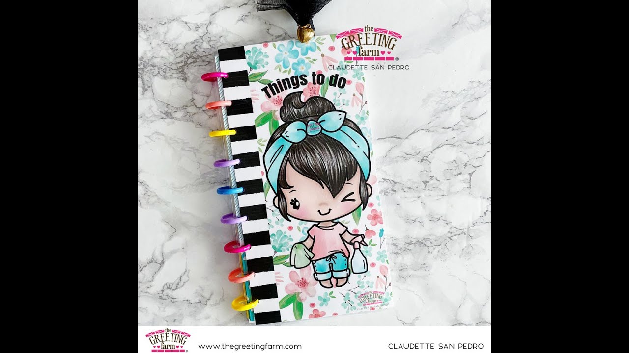 The Greeting Farm Notebook Cover using Digital Stamps in PS