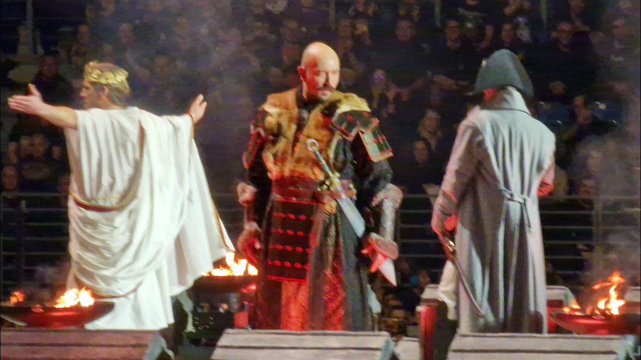 Napoleon, Khan, Caesar and Templars scene Kraków 22.11.2025 Sabaton The Legendary Tour