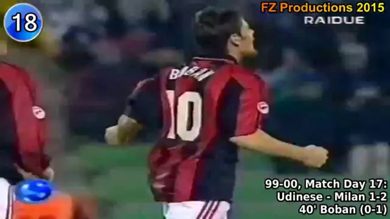Zvonimir Boban - 23 goals in Serie A (Bari, Milan 1991-2001)
