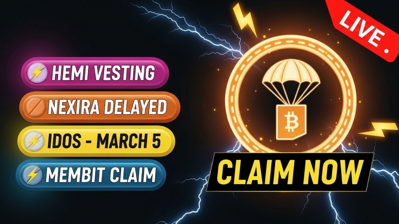 🚨 HEMI Airdrop Vesting|Nexira TGE DELAYED|Membit Claim|IDOS TGE March 5