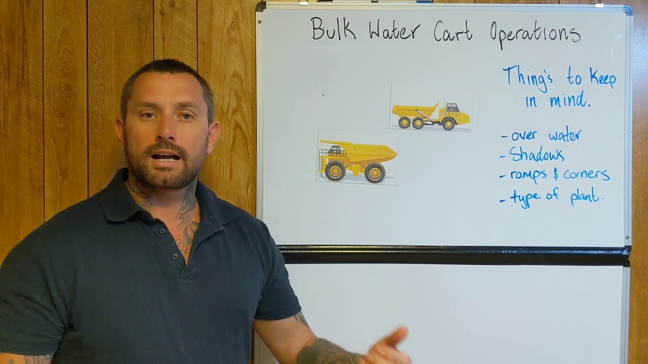 Bulk water cart operations.