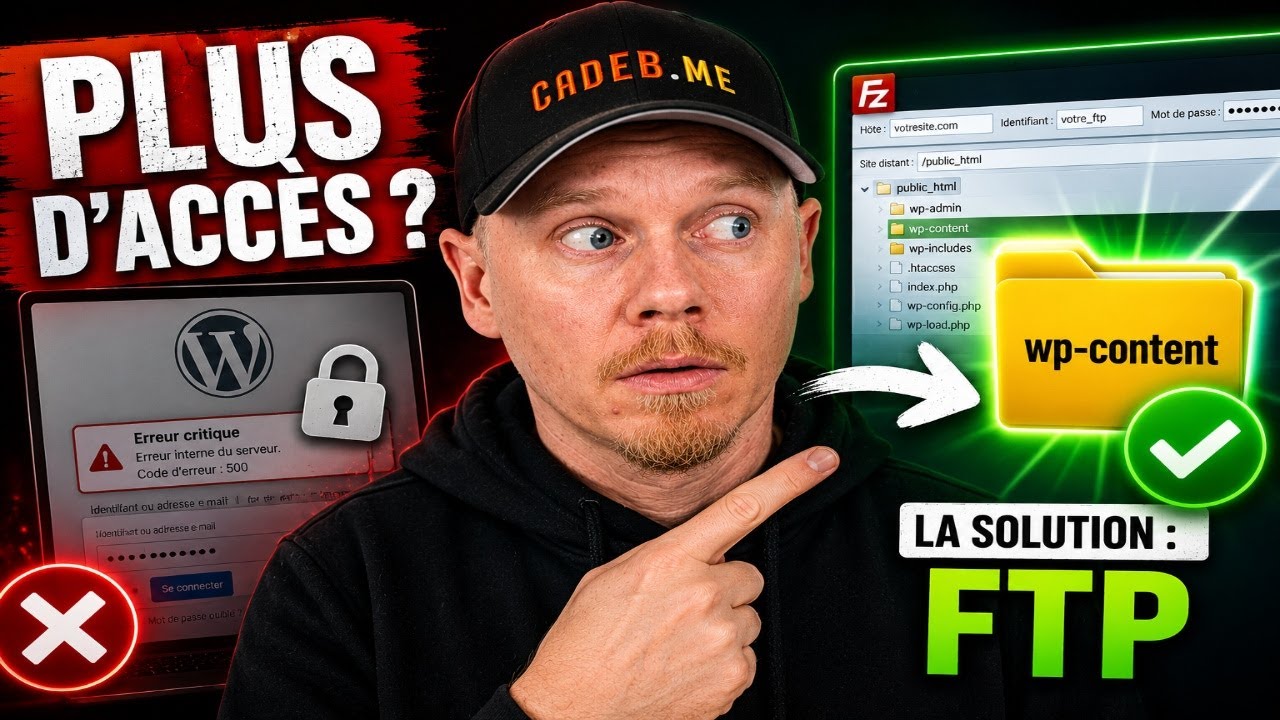 Corriger une Erreur Fatale, Page Blanche, Erreur Critique WordPress... via FTP avec Filezilla #debug