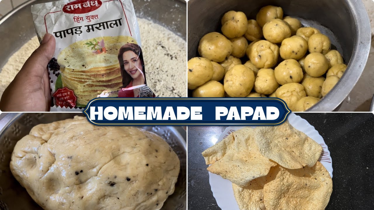 How to Make Urad Dal Papad at Home | Perfect Crunchy Papad Recipe| Easy Homemade Papad Recipe #viral