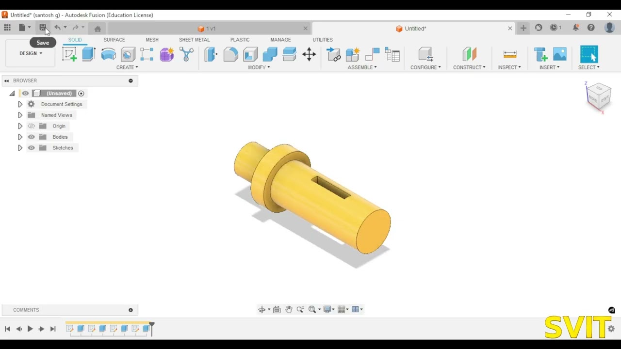 COTTER JOINT FUSION 360, SVIT, VTU