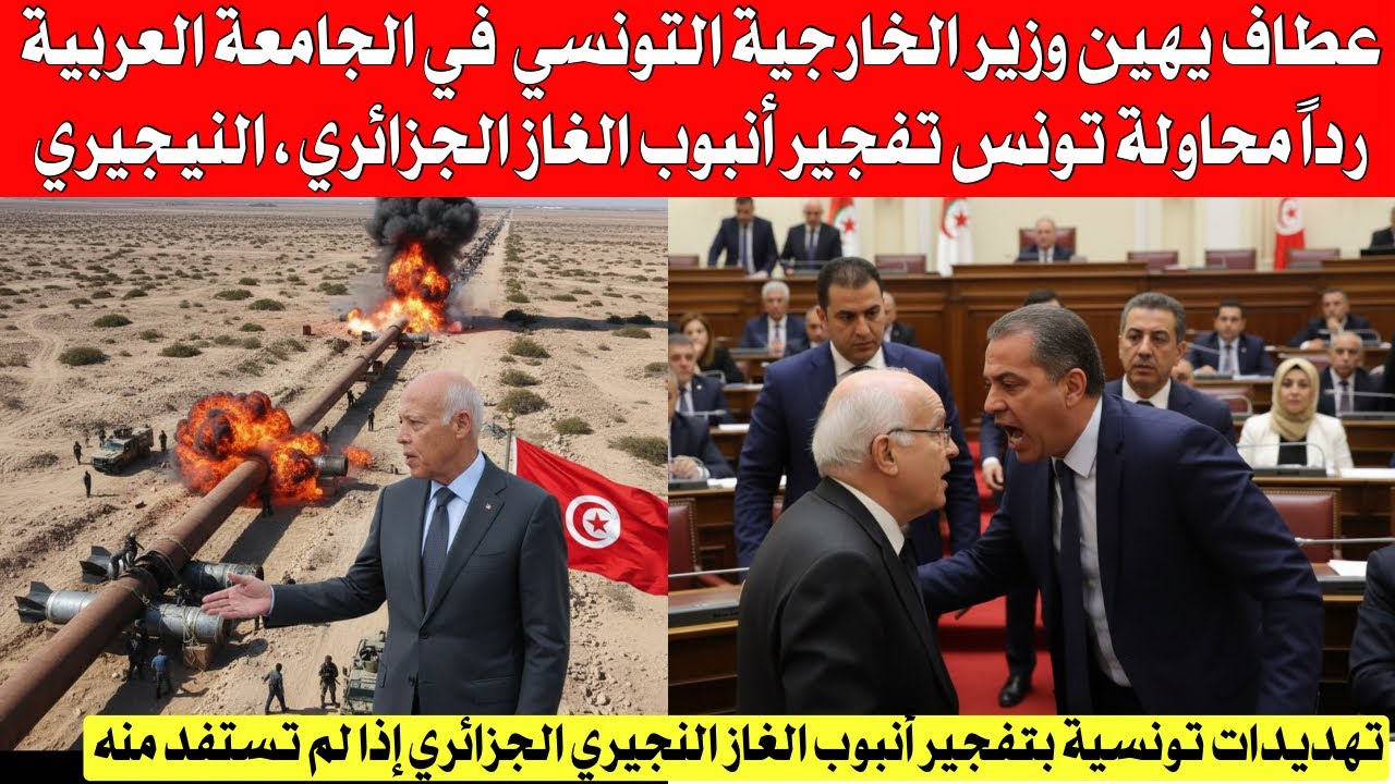 عطاف يهين وزير الخارجية التونسي في الجامعة العربية رداً على محاولة تونس الإستلاء على أنبوب الغاز 