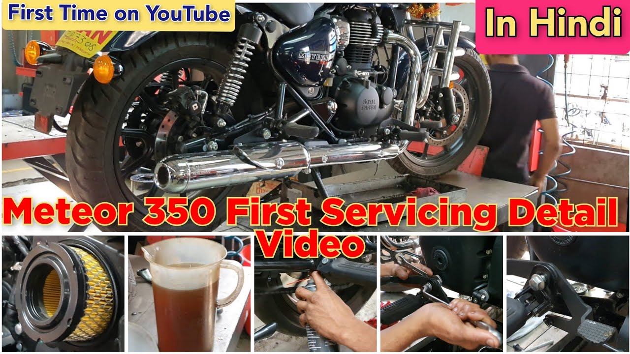Royal Enfield Meteor 350 First Servicing Detail Video in Hindi