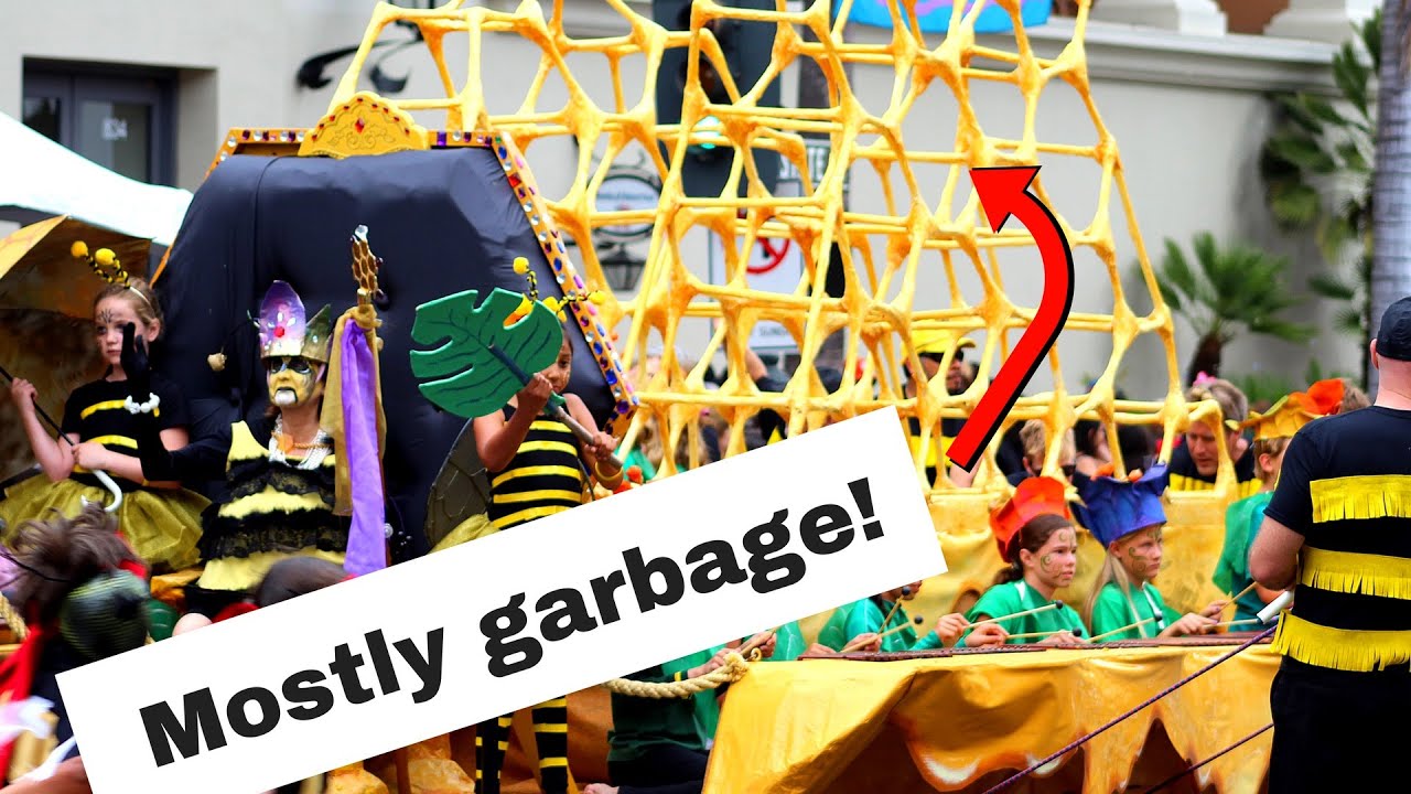 Making large scale art cheap: parade float build
