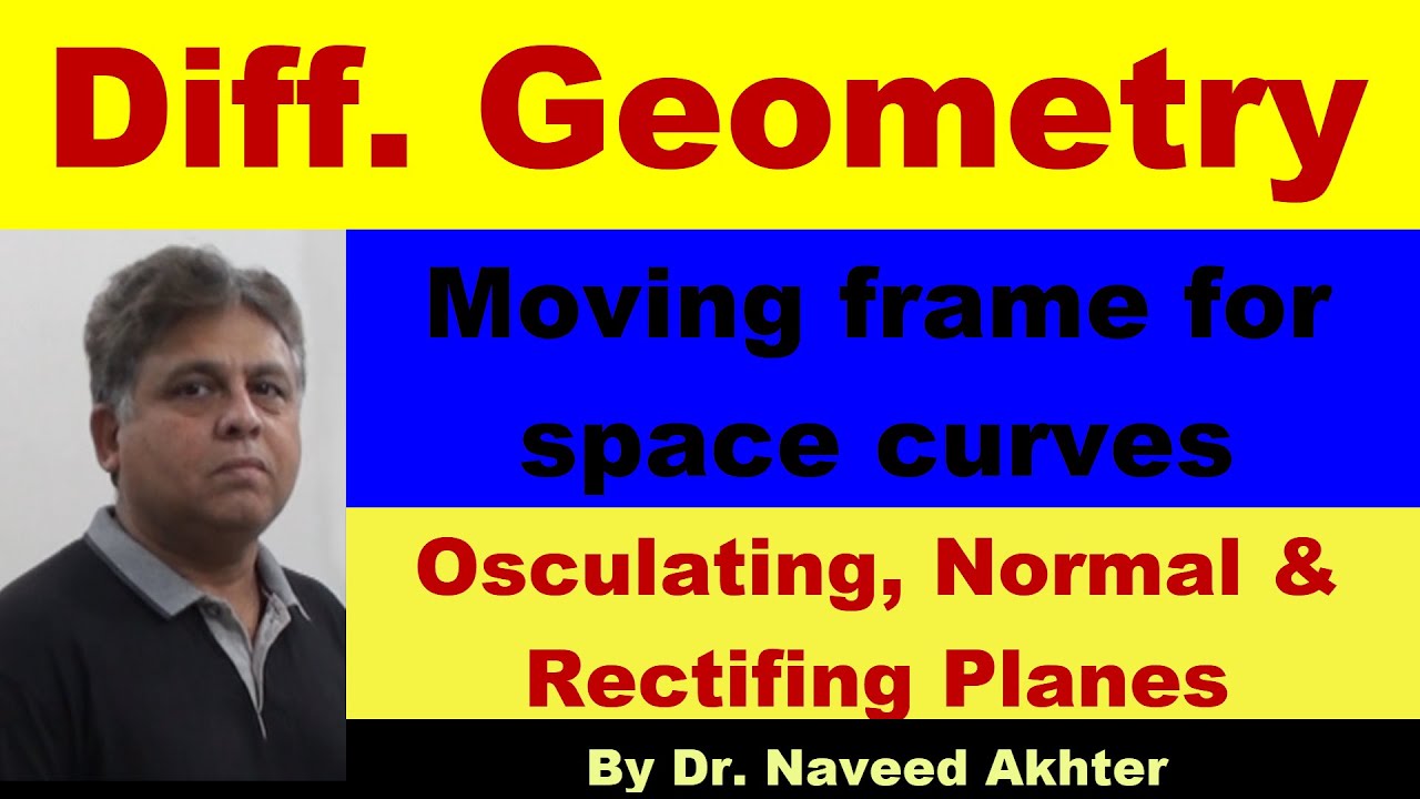 Moving frame on space curve, osculating, normal and rectifying planes.   Lec_11 & 12. Diff. Geometry
