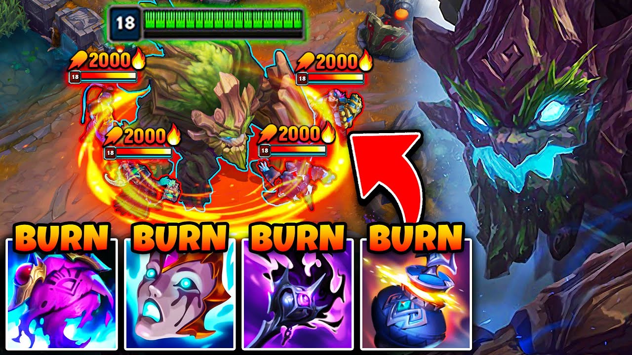 THE MOST BROKEN MAOKAI BUILD IN LEAGUE OF LEGENDS... (BURN THEIR ENTIRE TEAM)