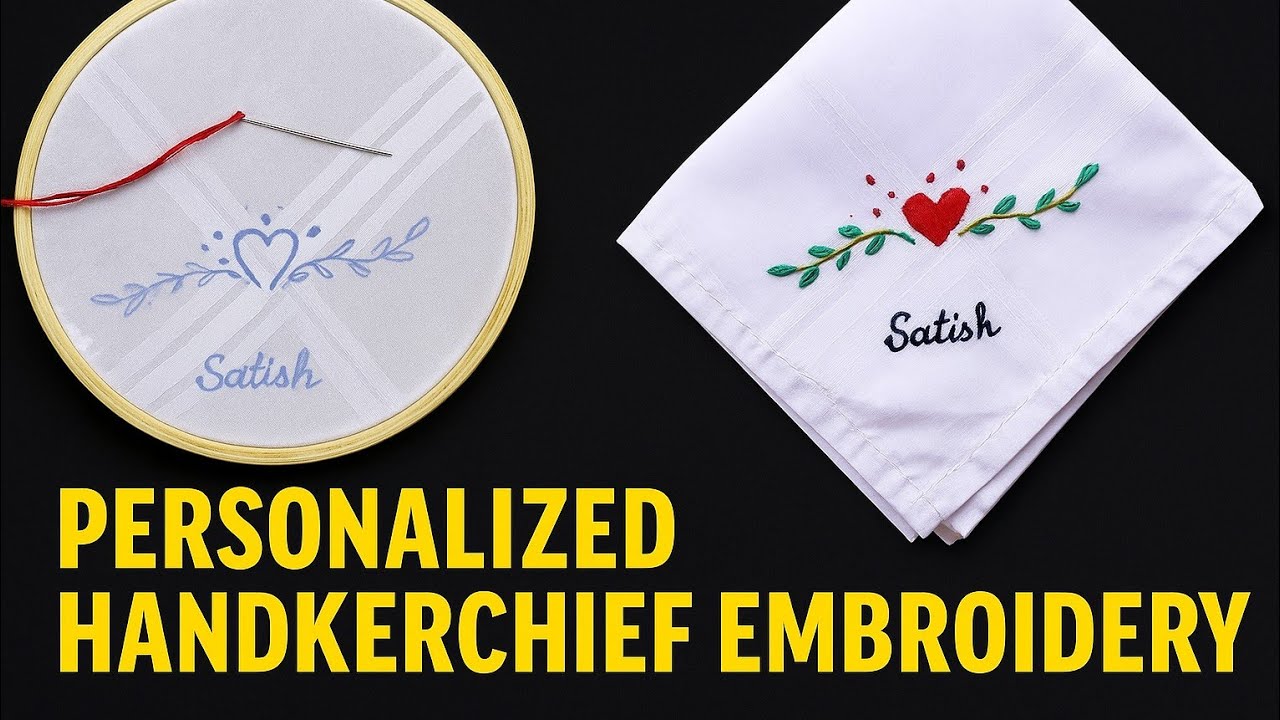 Personalized Handkerchief Embroidery | A Gift Made with Love 💌