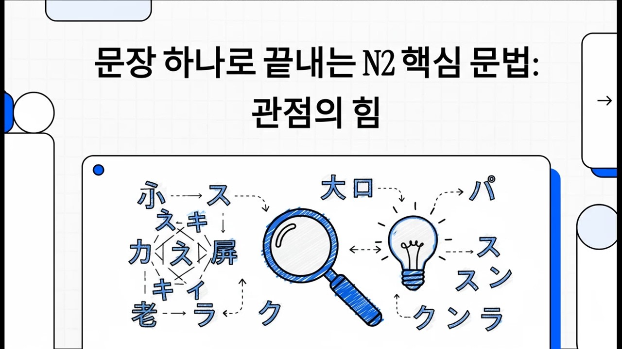문장 하나로 끝내는 N2 핵심 문법: 관점의 힘 - 일본어 JLPT N2 문장 분석 -7