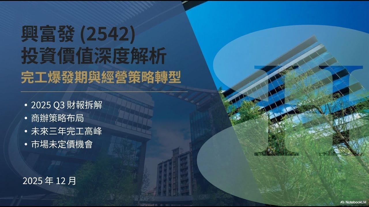 興富發（2542）三年「暴力交屋」序幕！2200億完工高峰倒數，2026是起漲點？