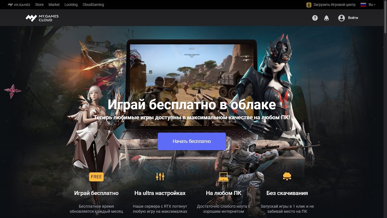 Можно ли бесплатно играть в игры в MY.GAMES CLOUD ?