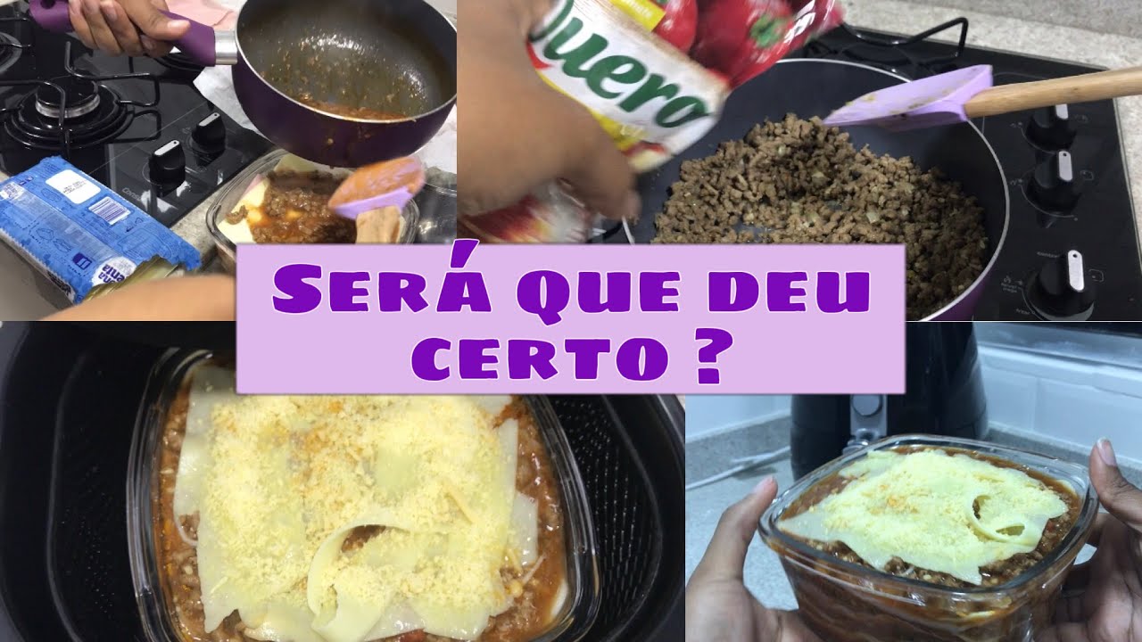 Lasanha na Air fryer/ Tudo lilás by Jessica