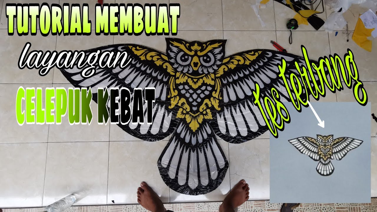 tutorial membuat layangan CELEPUK KEBAT!!  putu leonx46