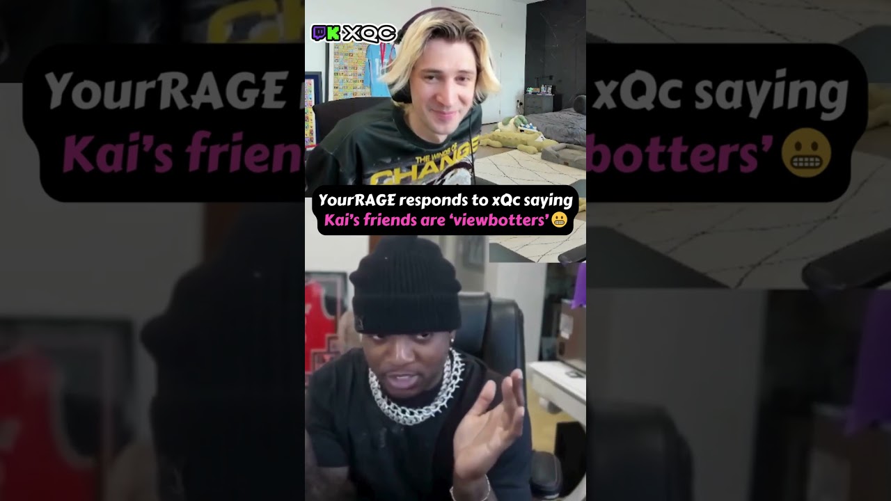 xQc reacts to YourRAGE RESPOND To Kai's Friends 'VIEWBOTTING' 😬 #xqc #yourrage #kaicenat