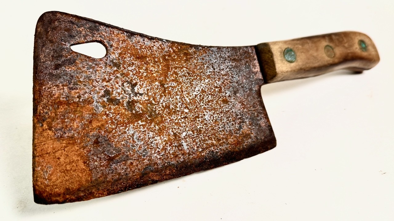 Restoring A Rusty Old Craftsman Meat Cleaver