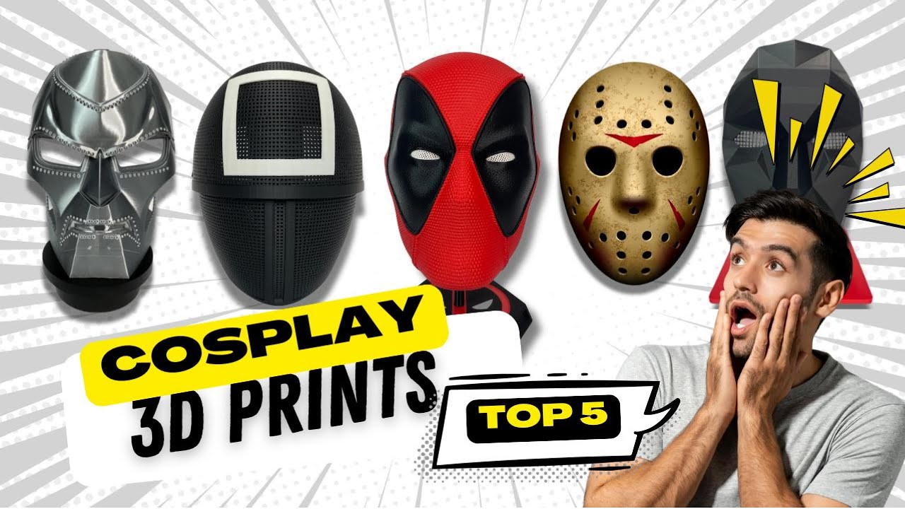 MÁSCARA COSPLAY ,DEAD POOL, ROUND 6,..IMPRESSÃO 3D l REALITY 3D PRINTS