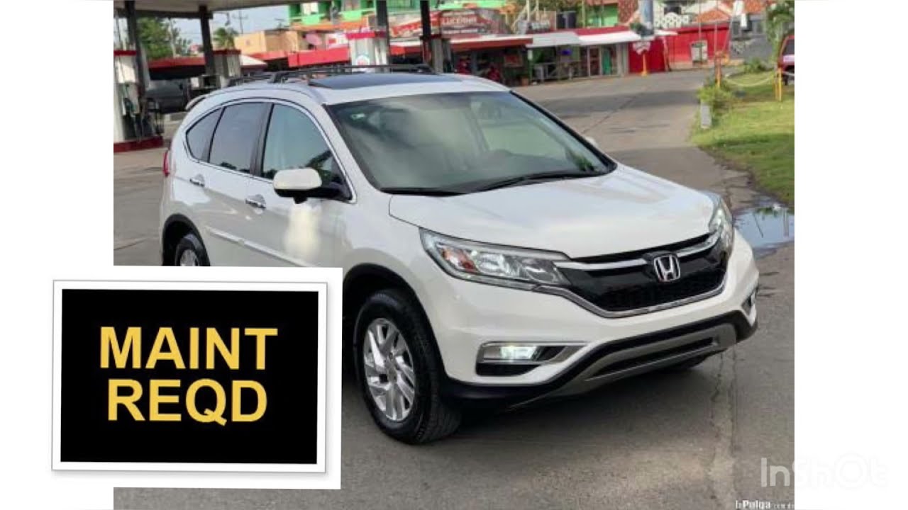 Reinicio mantenimiento Honda CRV 2015 - 2016