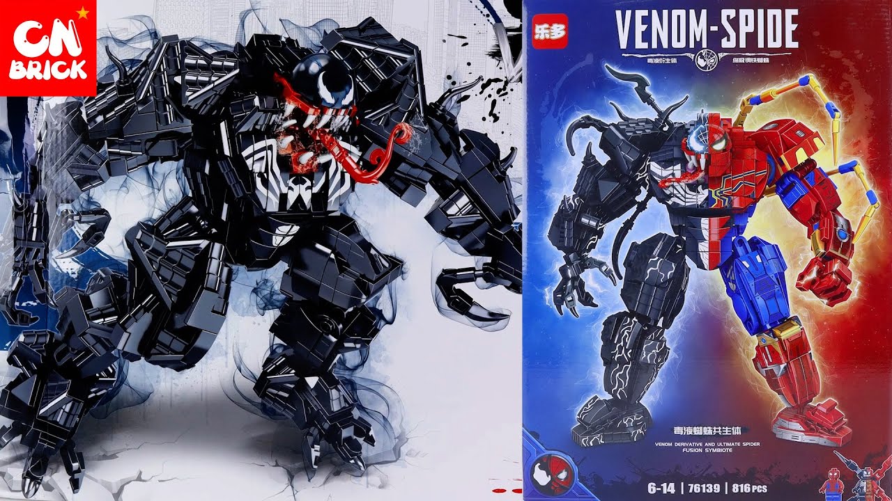 Unoffical Lego Collection 2022 Spiderman Mech VS Venom Mech Unofficial Lego Speed Build