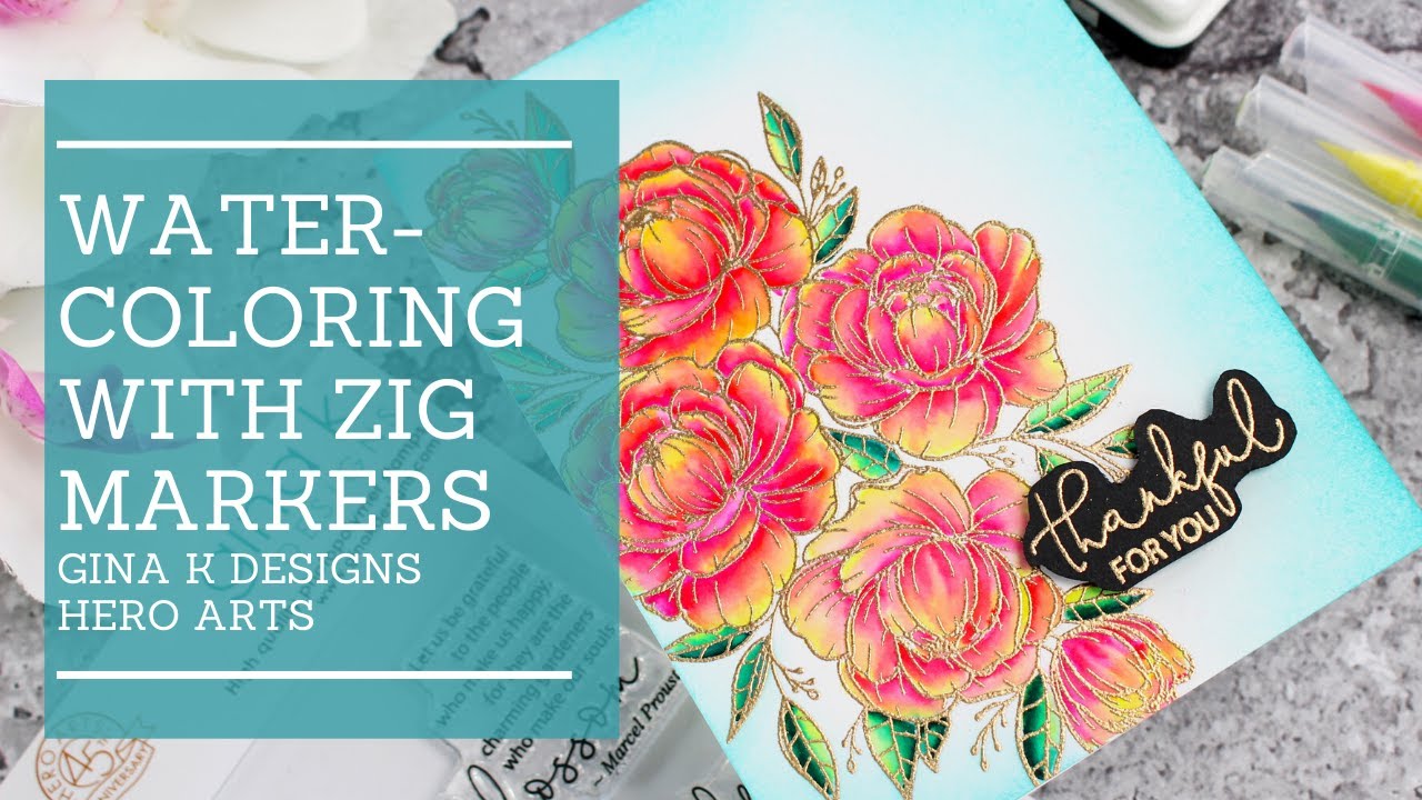 Coloring with Zig Markers | Hero Arts & Gina K Designs