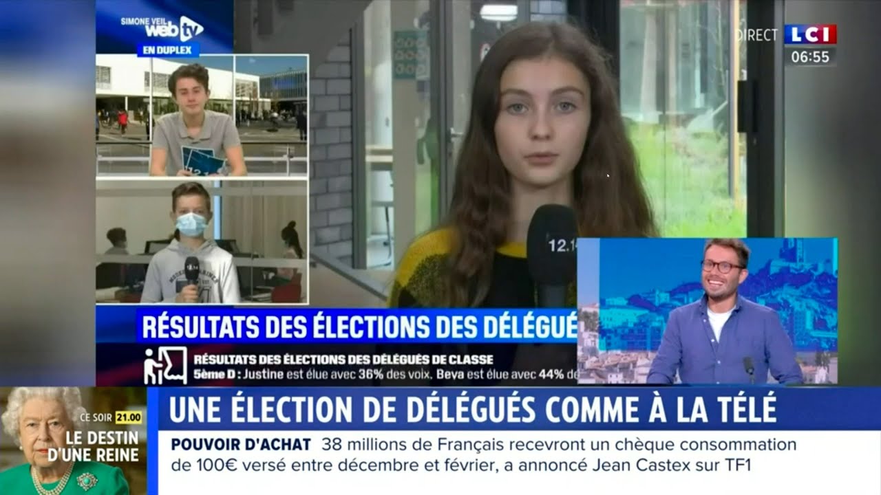 Les élèves de la WebTV du collège sur LCI dans La Matinale