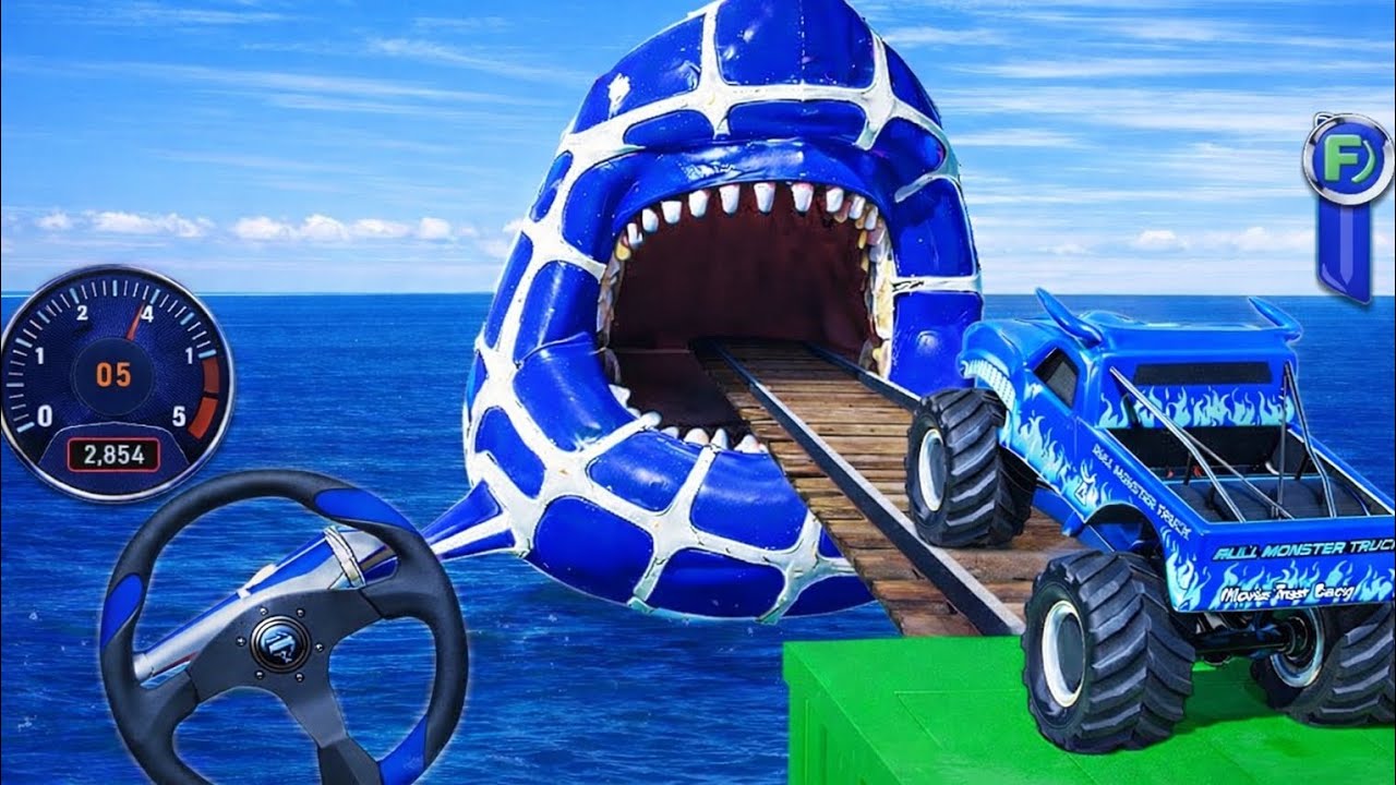 🚨Monster Truck Mega Ramp Extreme Racing Mega Ramp Extreme stunts 💥 Insane Crash Stunts (part 1)
