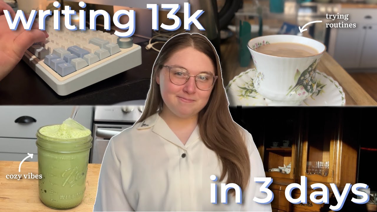 trying to find a writing routine (and writing 13k words in the process) 🪴 cozy writing vlog~