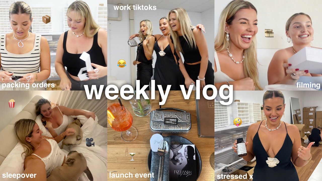 WEEKLY VLOG | Event + Launch, Sleepover, Viral TikTok Desserts, Workouts | Jaz Hand