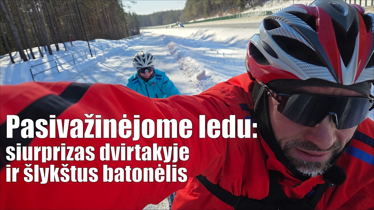 ❄️🚴🚴‍♀️ Pasivažinėjome ledu: siurprizas dvirtakyje ir šlykštus batonėlis [4K]