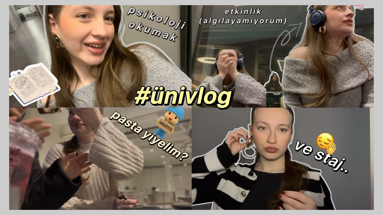 ünivlog: yapmadığımız şey kalmadı🤓📖🍰 || PSİKOLOJİ ÖĞRENCİSİ İLE 3 GÜN