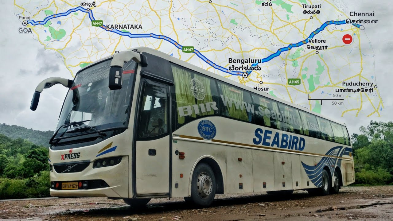 Из Ченнаи в Гоа | 3 штата, 19 часов в полуспальном вагоне Volvo B11R — самый длинный маршрут авто...