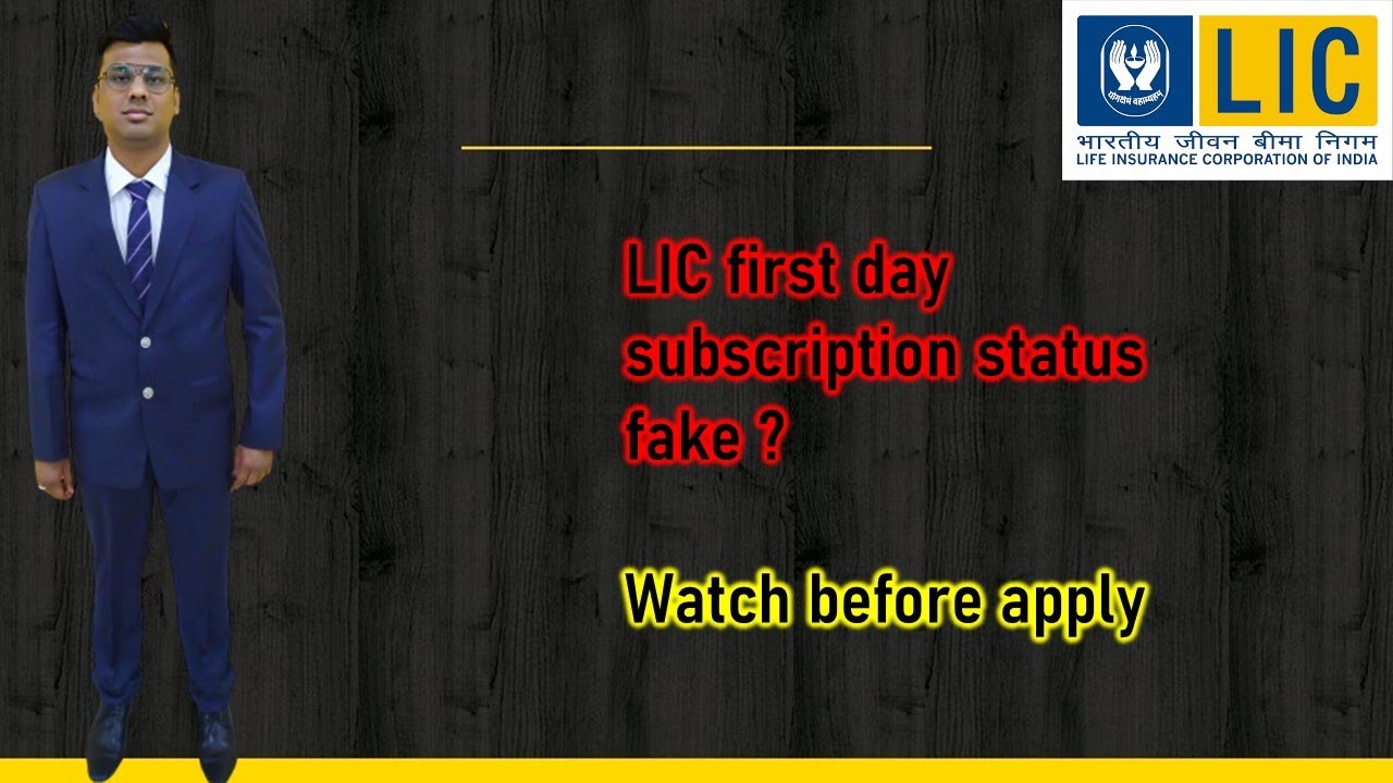 lic ipo subscription status fake?