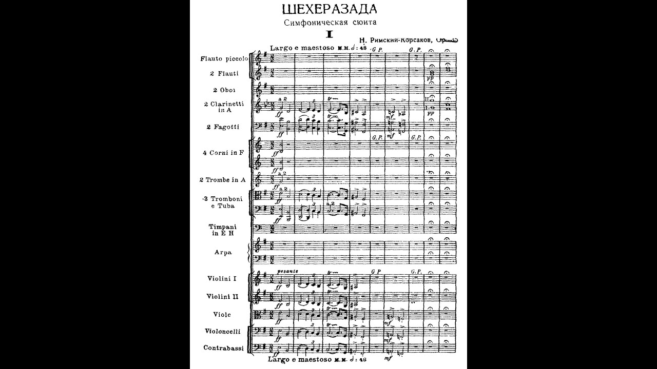 Rimsky Korsakov: Scheherazade (Score)