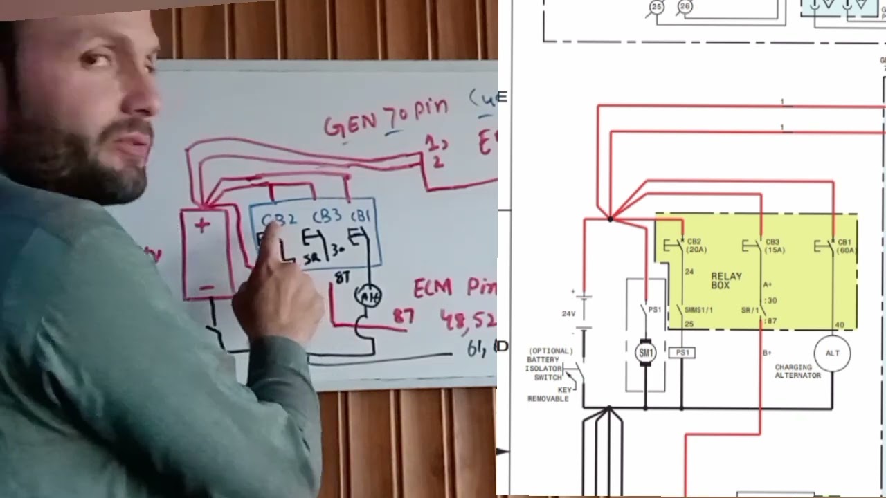 Генератор Caterpillar C15 и C18, ECM | Подключение питания EMCP