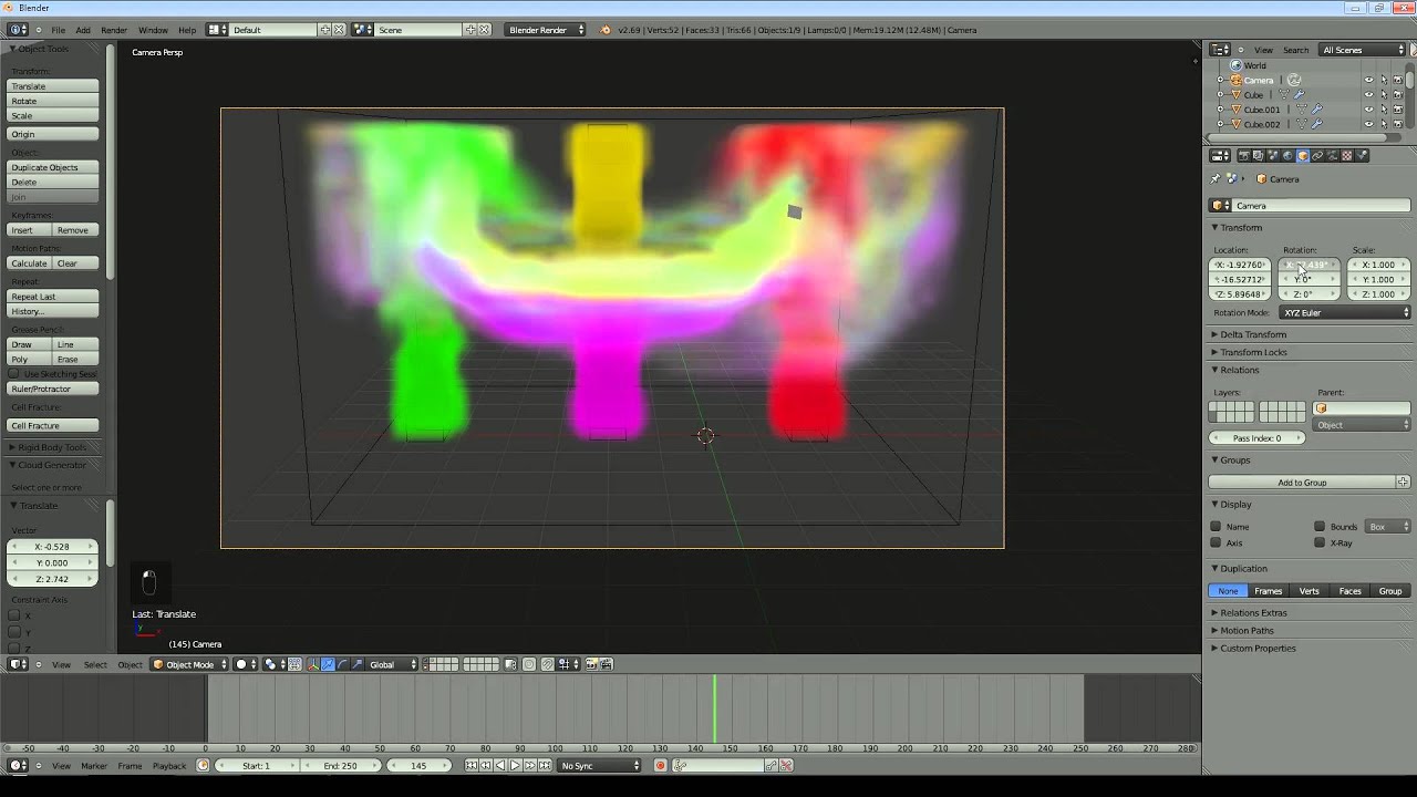 Blender 2.69 - Coloured Smoke Tutorial (Blender Internal)