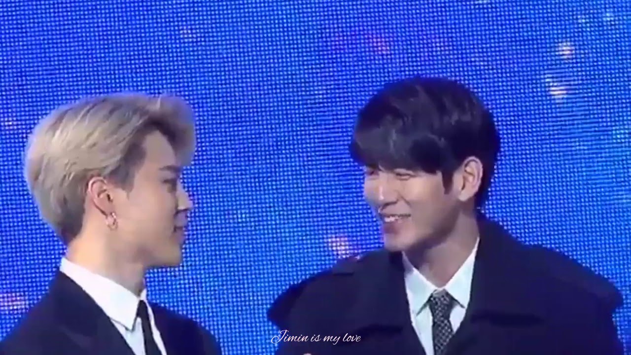 190105 Jimin & Ong Seongwu interaction in Golden Disk Award D1