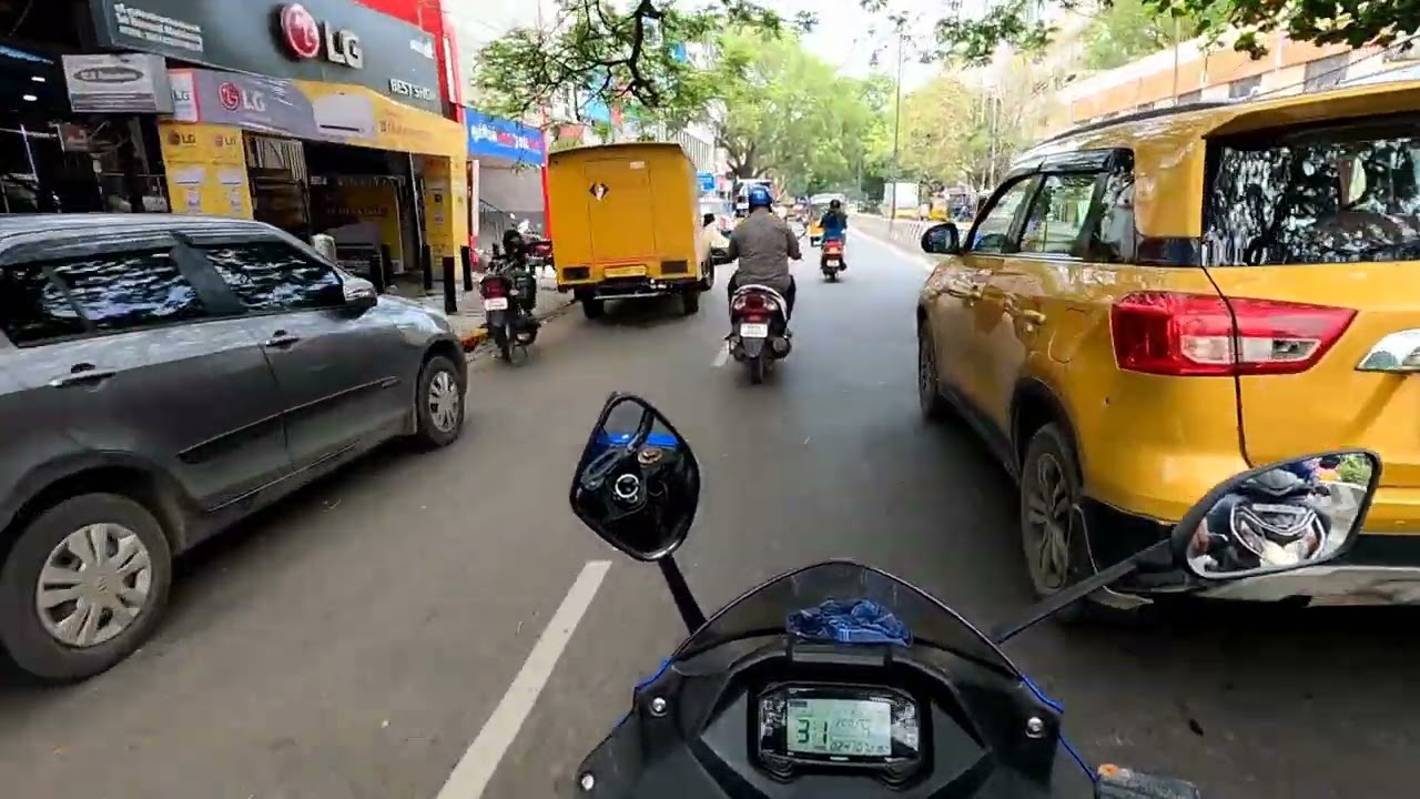 Ridethrough in North Usman Road, T.Nagar | Riding in Chennai City