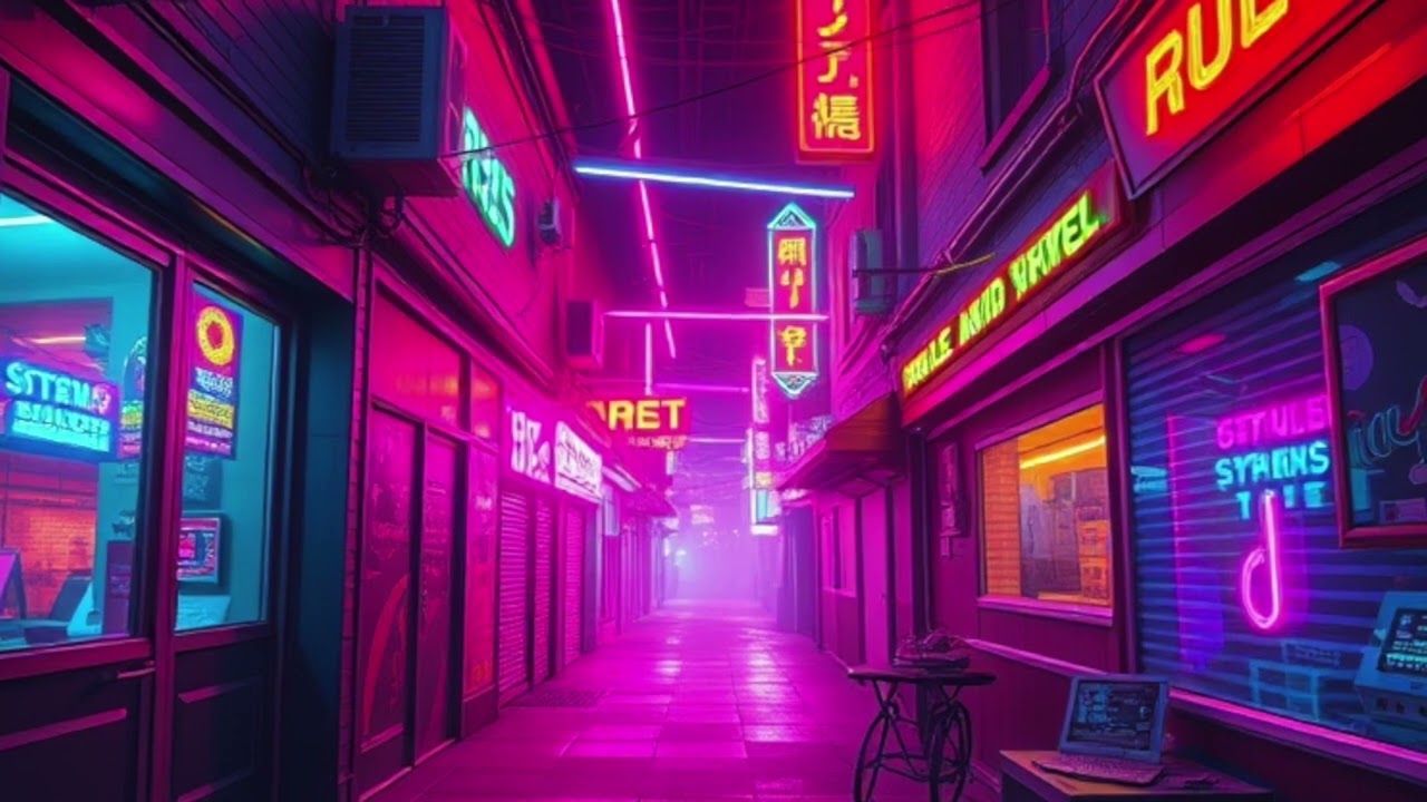 Neon Nights 🌆 | Chilled Synths & Vinyl Textures for Relaxation 🎶