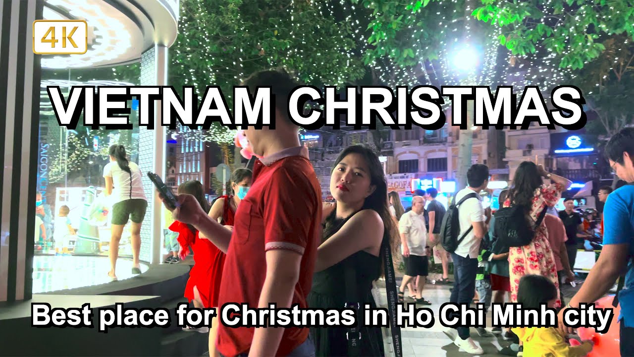 Vietnam Christmas - best place for Christmas in Ho Chi Minh City 🇻🇳 travel Vietnam 4K