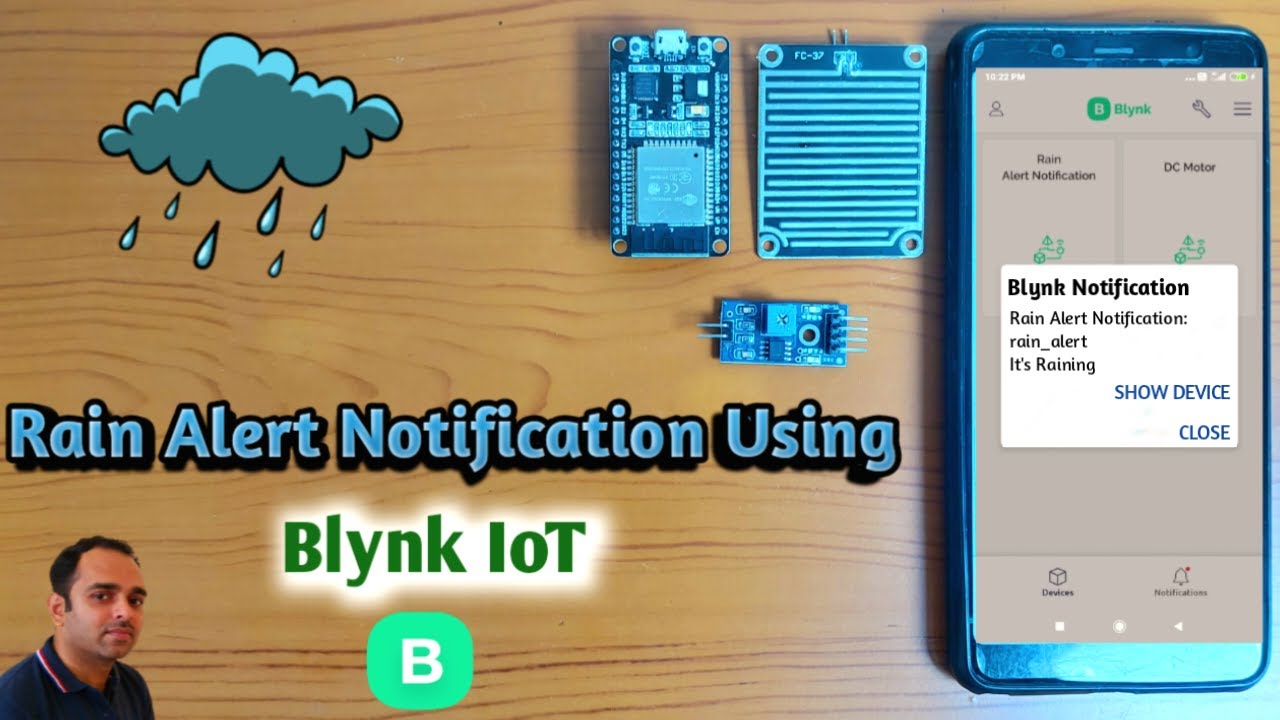 Rain Notification Using Blynk IOT | Blynk 2.0 Notification | ESP 32 | IOT Projects