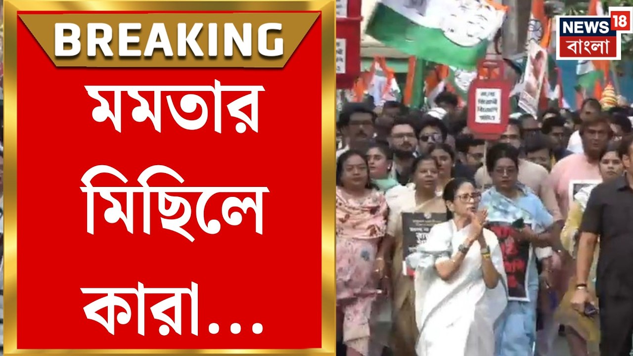 Mamata Banerjee Rally | Firhad-Arup থেকে Chandrima-Shashi, মমতার মিছিলে কারা? | Bangla News