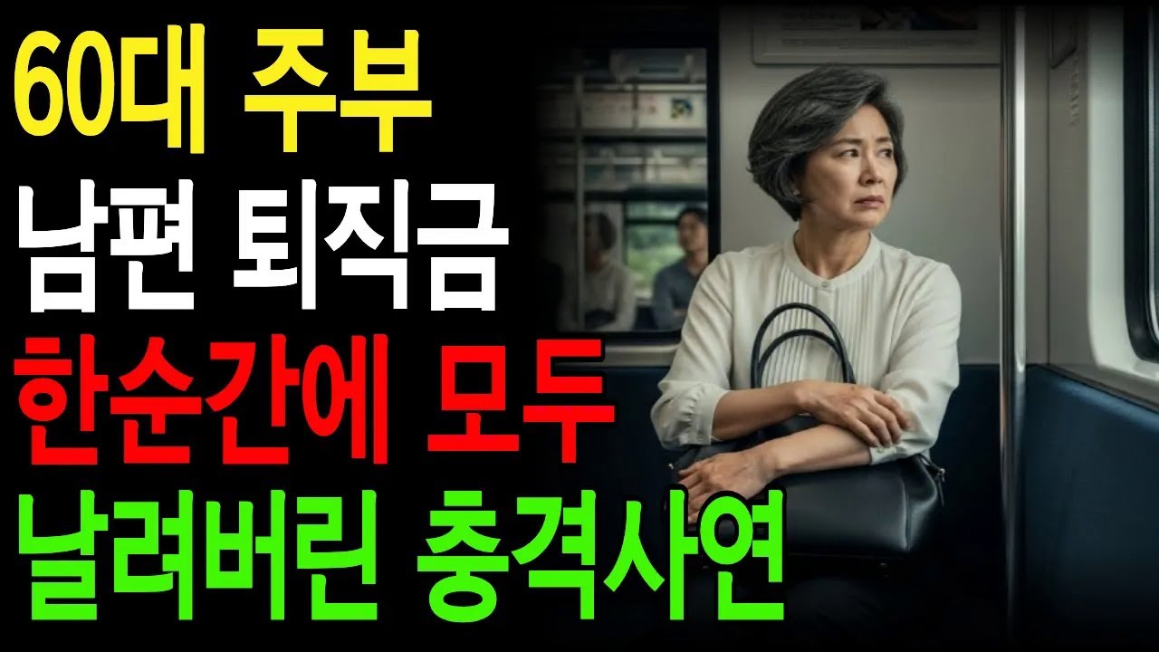 남편 퇴직금 모두 한순간에 날려버린 60대 주부의 충격사연