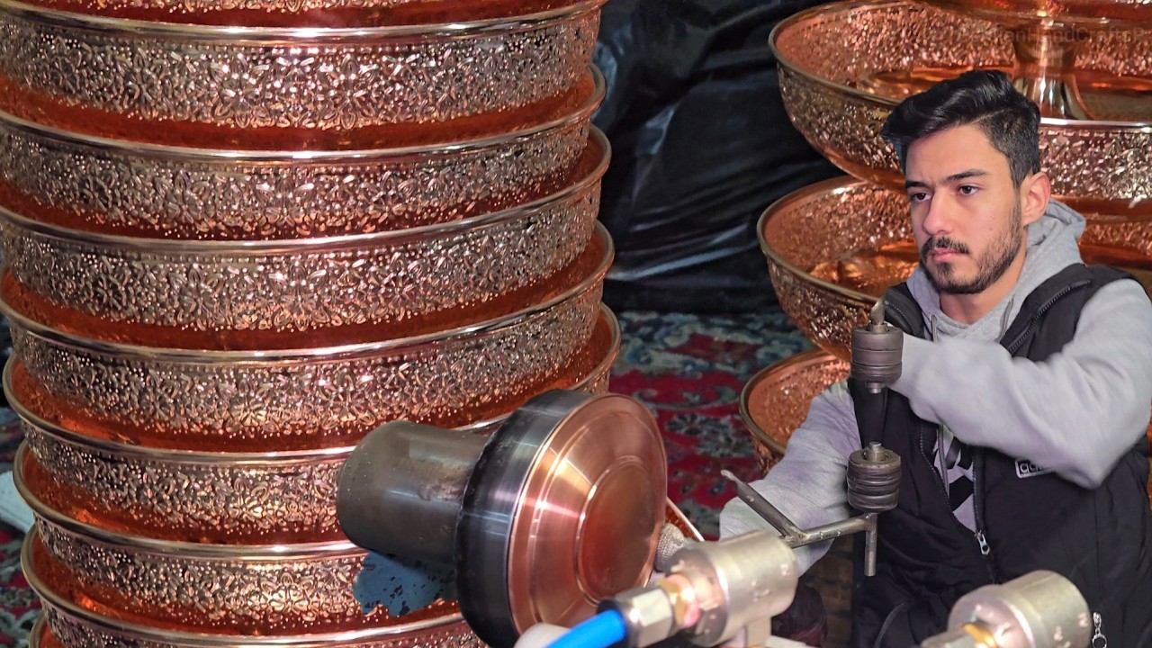 Authentic Persian Copper Workshop Life | Handmade Crafts, Family, and Tradition 🇮🇷