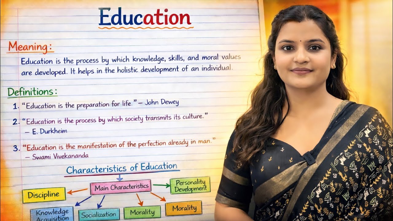 Education: Meaning, Definition, Nature & Characteristics | शिक्षा का अर्थ, परिभाषा और विशेषताएँ